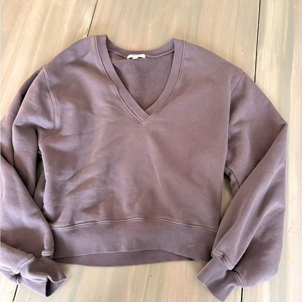 Women's agolde  V-Neck Pullover Sweatshirt in Mauve